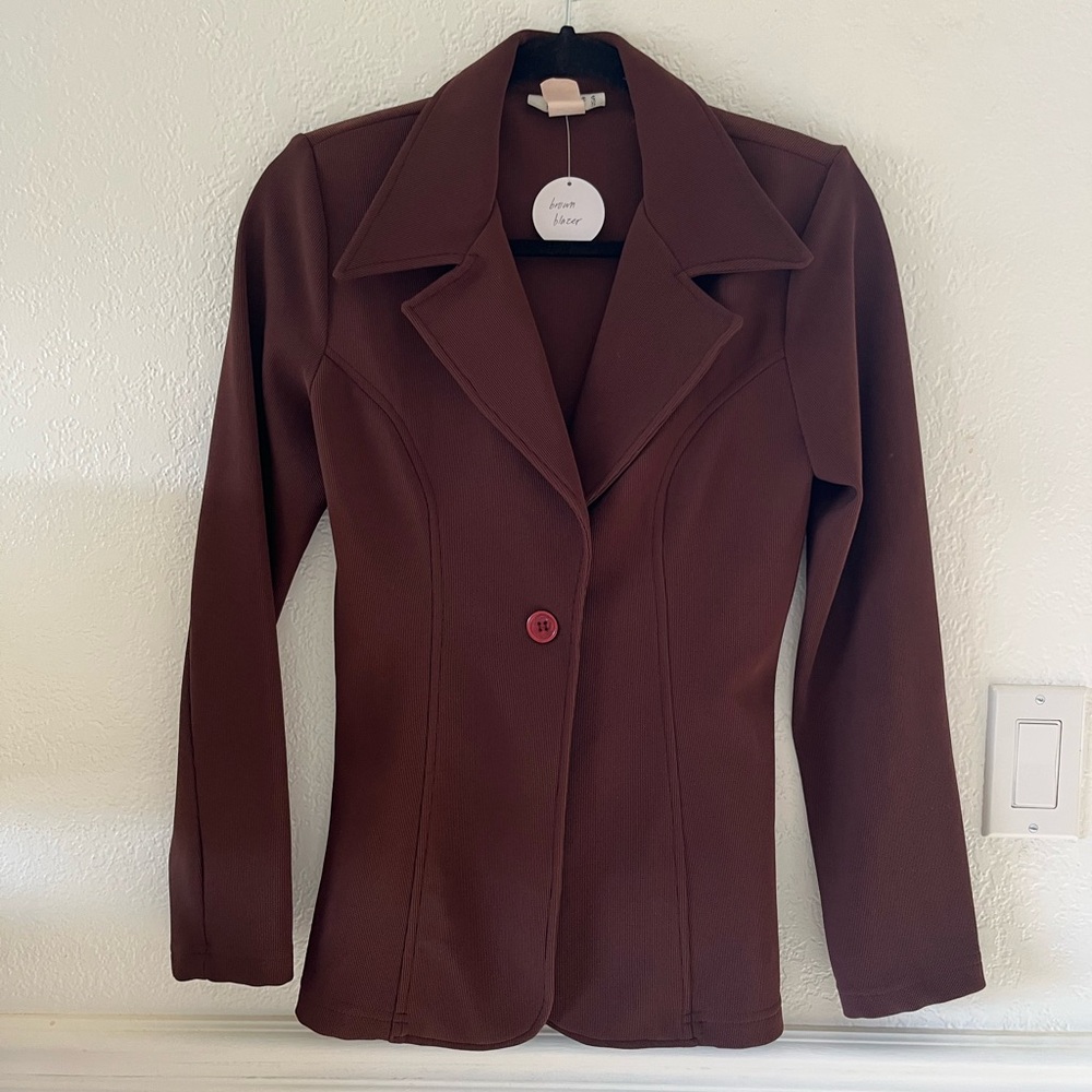 90s Rampage Chocolate Brown Blazer